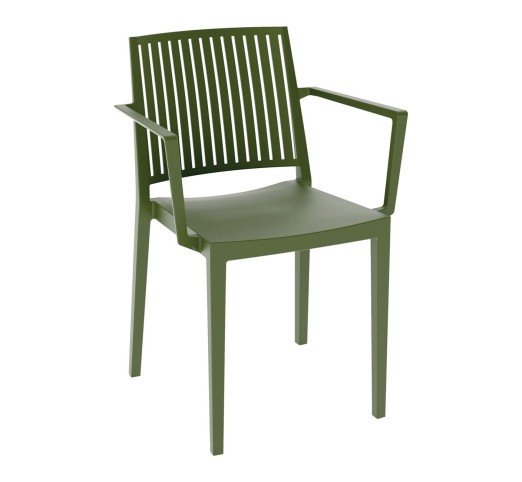 CARMEN Stackable Armchair PP-UV Olive Green