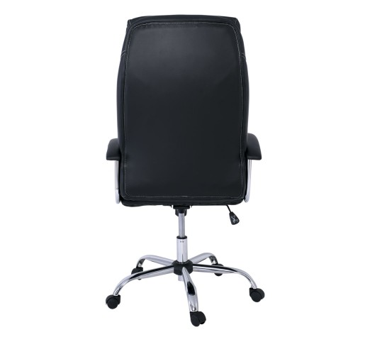 BF5700 Πολυθρόνα Διευθυντή Μέταλλο Χρώμιο, Pu Μαύρο