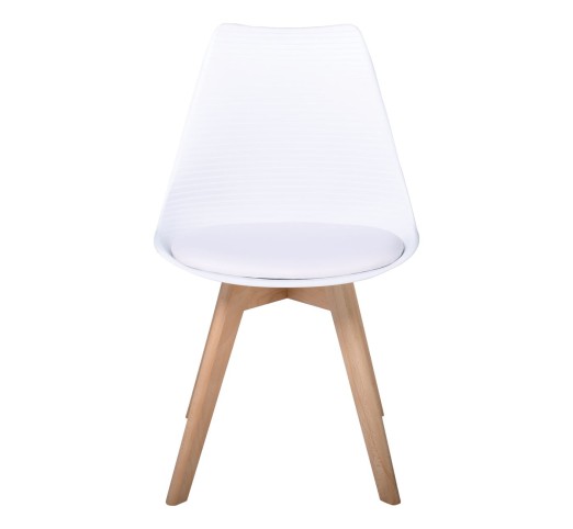 MARTIN STRIPE Chair PP White (assembled cushion)