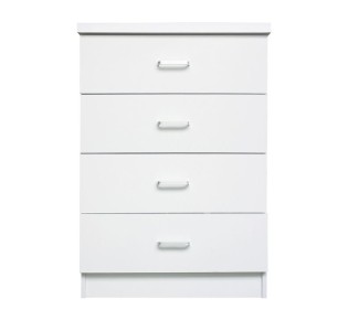 DRAWER Συρταριέρα με 4 Συρτάρια, Απόχρωση Άσπρο
