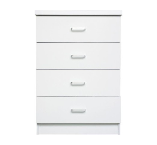 DRAWER Συρταριέρα με 4 Συρτάρια, Απόχρωση Άσπρο