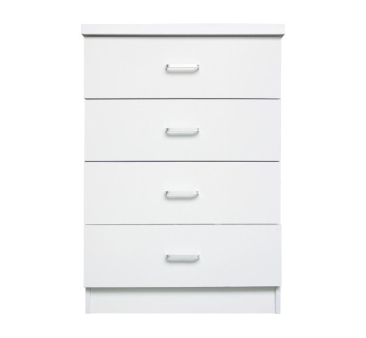 DRAWER Συρταριέρα με 4 Συρτάρια, Απόχρωση Άσπρο