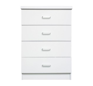 DRAWER Συρταριέρα με 4 Συρτάρια, Απόχρωση Άσπρο