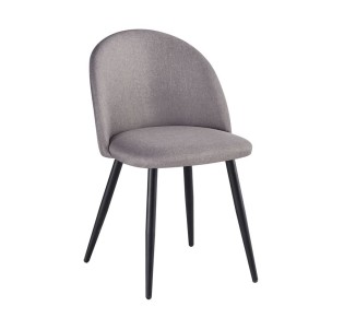 BELLA Chair Metal Black/Fabric Sand Grey