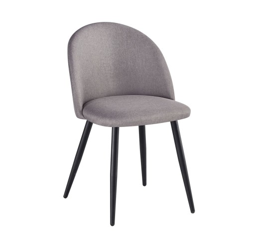 BELLA Chair Metal Black/Fabric Sand Grey