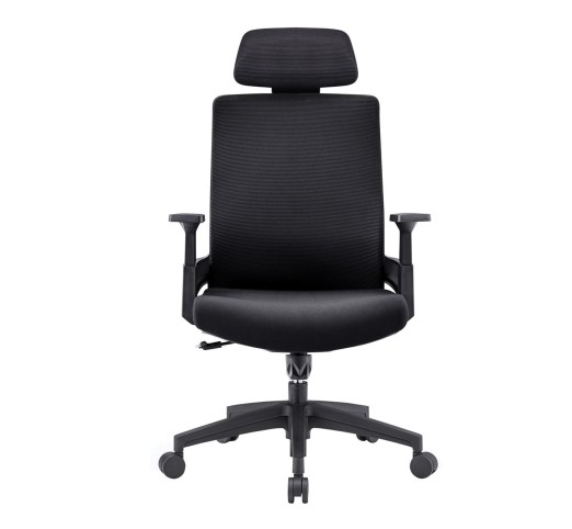 BF8900 Πολυθρόνα Γραφείου Διευθυντή / Mesh Μαύρο - Ύφασμα Μαύρο