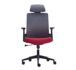 BF8900 Manager Armchair Grey Mesh/Bordeaux Fabric