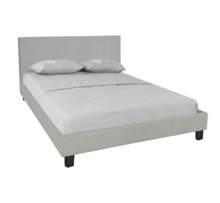 WILTON Κρεβάτι Διπλό για Στρώμα 140x190cm, Ύφασμα Απόχρωση Grey Stone