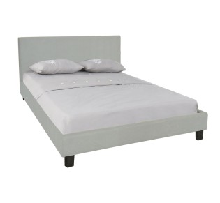 WILTON Bed (for Mattress 140x190cm) Fabric Grey Stone 2