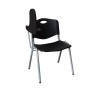 STUDY Chair-Desk Steel Silver / PP Black