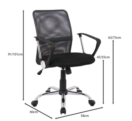 BF2009 Armchair / Mesh Anthracite - Black