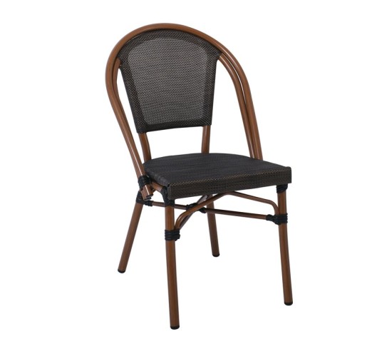 COSTA Chair Alu Walnut/Textilene mixed Black