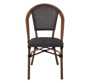 COSTA Chair Alu Walnut/Textilene mixed Black