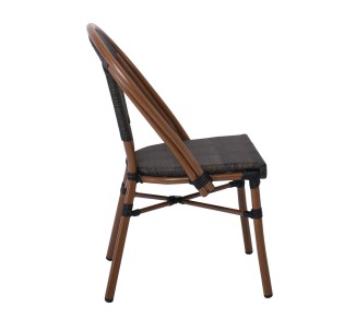 COSTA Chair Alu Walnut/Textilene mixed Black