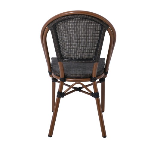 COSTA Chair Alu Walnut/Textilene mixed Black