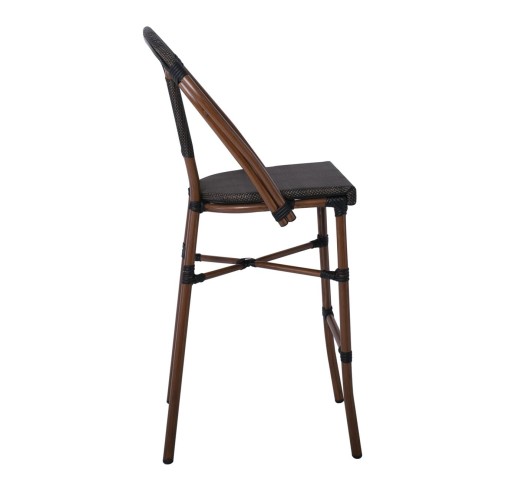 COSTA Barstool Alu Walnut/Textilene mixed Black