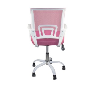 BF2101-SW (with relax) Office Chair White/Mesh Pink