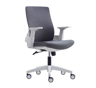BF8950 Armchair White/Mesh-Fabric Grey 2
