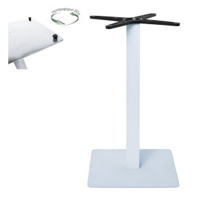 PRATO-R 40x40xH73cm Adjustable Feet 11,9kg / Steel Base White Paint