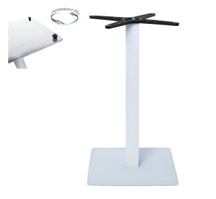 PRATO-R 40x40xH73cm Adjustable Feet 11,9kg / Steel Base White Paint