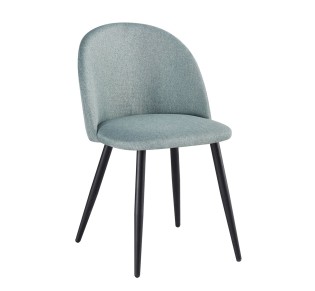 BELLA Chair Metal Black/Fabric Mixed Green 2