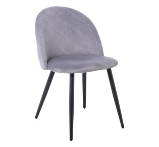 BELLA Chair Metal Black/Fabric Velure Grey 2