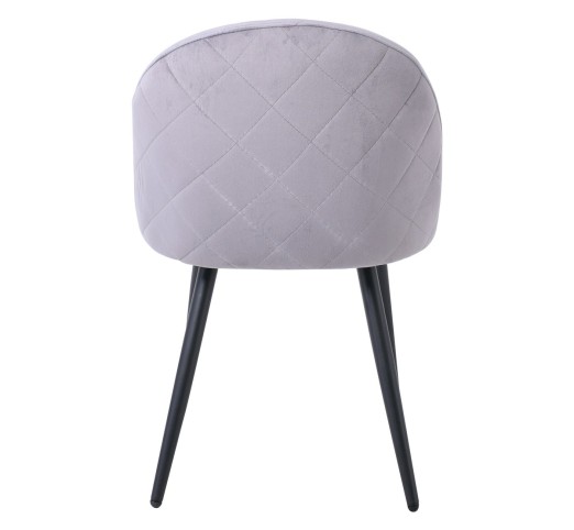 BELLA Chair Metal Black/Fabric Velure Grey