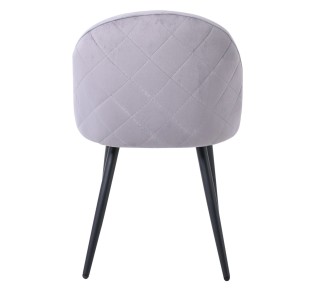 BELLA Chair Metal Black/Fabric Velure Grey