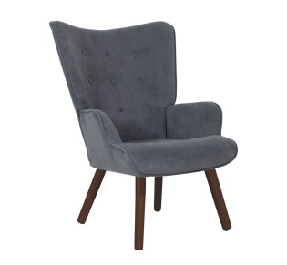 ALMA Armchair Walnut/Velure Grey (K/D) 2