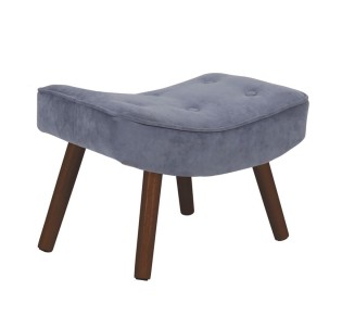 ALMA Stool Walnut/Velure Light Blue (K/D)