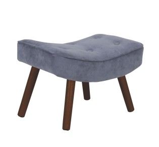ALMA Stool Walnut/Velure Light Blue (K/D)