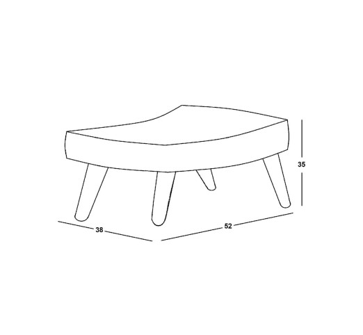 ALMA Stool Walnut/Velure Light Blue (K/D)