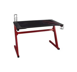 GAMING Desk 120x60x75cm Τype Carbon/Red Steel