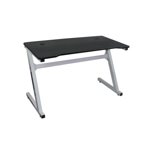 GAMING Γραφείο 120x60cm τ.Carbon Μέταλλο Βαφή Άσπρο