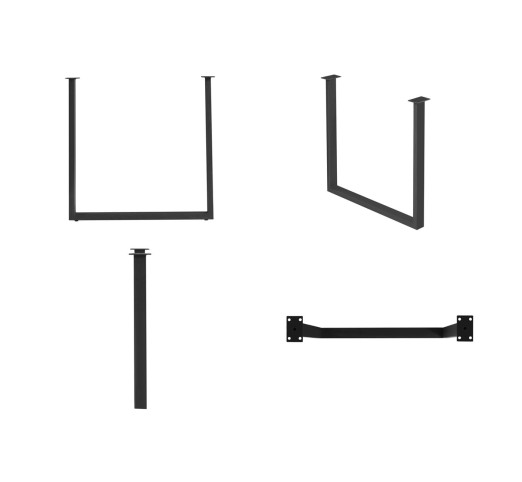 LIZARD Βάση Τραπεζιού Set 2τμχ 79x6xH73cm / Μέταλλο Μαύρο