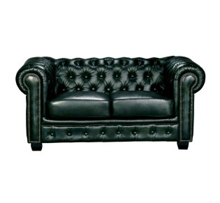 CHESTERFIELD 689 Καναπές 2Θέσιος Σαλονιού - Καθιστικού, Δέρμα, Απόχρωση Antique Green