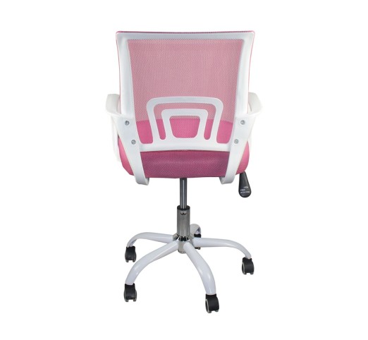 BF2101-SC (without relax) Office Chair White/Mesh Pink