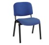 SIGMA Stacking Chair Black Frame/Blue Fabric