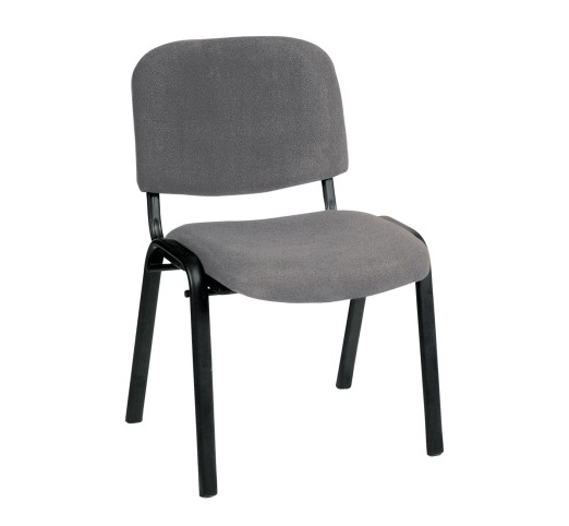 SIGMA Stacking Chair Black Frame/Crey Fabric