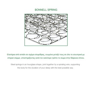 MATTRESS Bonnell Spring 120x200/19cm 2-side (Roll Pack)