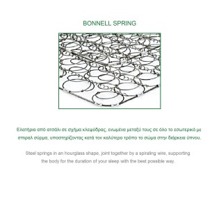 MATTRESS Bonnell Spring 120x190/19cm 2-side (Roll Pack)