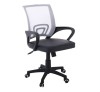 BF2101-P (with relax) Nylon Base Armchair Grey Mesh-Black Pu (1pc)