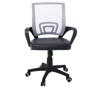 BF2101-P (with relax) Nylon Base Armchair Grey Mesh-Black Pu (1pc)