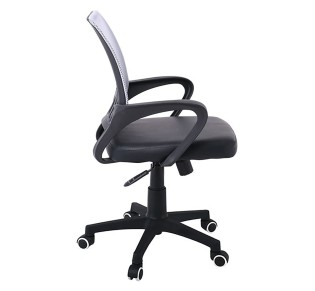 BF2101-P (with relax) Nylon Base Armchair Grey Mesh-Black Pu (1pc)