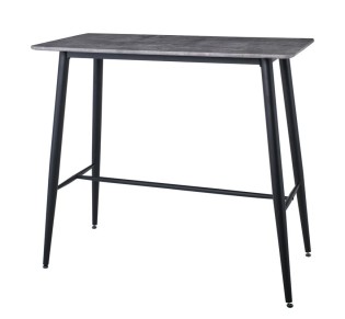 LAVIDA Τραπέζι BAR 120x60cm / Μέταλλο Βαφή Μαύρο - Επιφάνεια Απόχρωση Cement