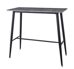 LAVIDA Bar Table 120x60cm / Metal Black - Cement