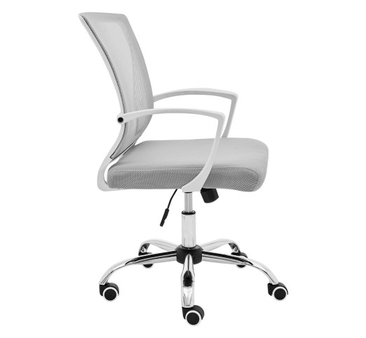 BF2120-S White Armchair Grey Mesh