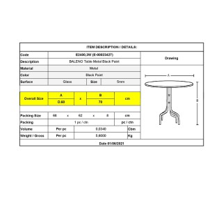 BALENO Table Ø60cm | e-epipla.com