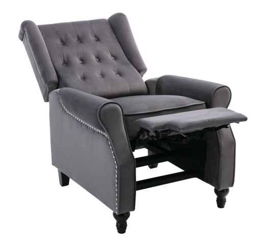 CHESTER Relax Armchair Velure Grey Fabric