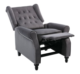 CHESTER Relax Armchair Velure Grey Fabric
